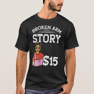 Breken wapenverhaal 15-BACKPRINT gebroken botten T-shirt