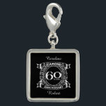 Breloque 60ème jour de l'anniversary<br><div class="desc">A romantic design to celebrate your 60th year of marriage. If you would like any help customizing this design please contact me, their an ask this designer button, just below this text. This sixtieth, 60 ans de wedding anniversary crest has the text diamond as that is the traditional gift for...</div>