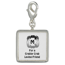 Silhouette de crabe fantôme Casant un monogramme d