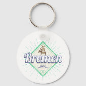 Bremen City Duitsland Retro Town Musicians Vintage Sleutelhanger (Voorkant)