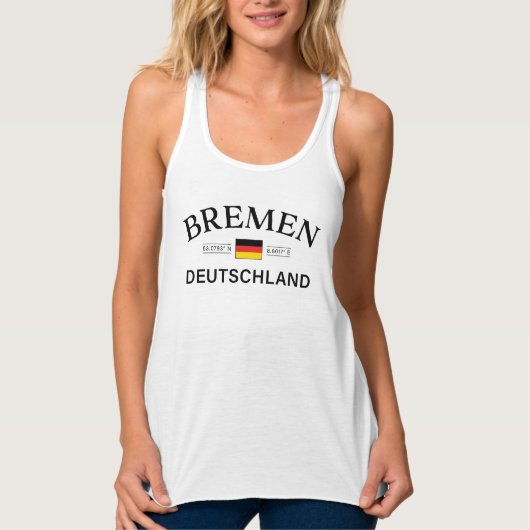 Bremen Deutschland coördineert Duits Tanktop (Voorkant)