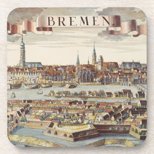 Bremen, Duitsland, 1719 Bier Onderzetter (Voorkant)