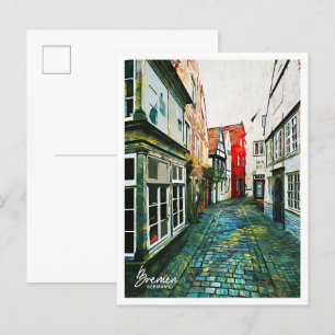 Bremen Duitsland Mooi olieverflandschap Briefkaart