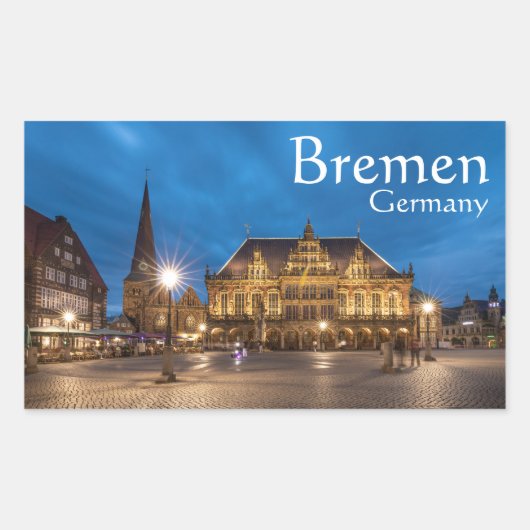 Bremen Duitsland Rechthoekige Sticker (Voorkant)