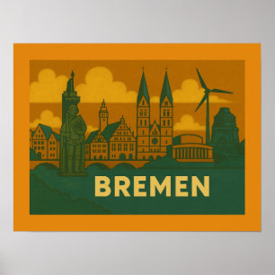 Bremen Duitsland Stad Kunst Poster