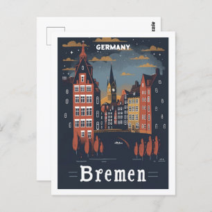 Bremen Duitsland Vintage Beroemde Reisplaats Briefkaart