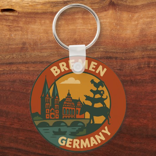 Bremen Germany City Art Sleutelhanger (Voorkant)