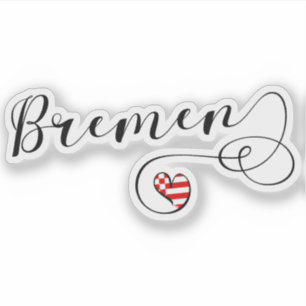 Bremen Heart Flag Sticker