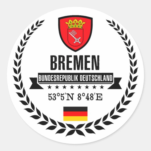 Bremen Ronde Sticker (Voorkant)
