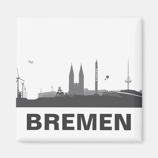Bremen Skyline Kühlschrank Magnet Magneet (Voorkant)