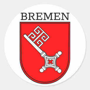 Bremen - Wapenmunt van de Button Ronde Sticker