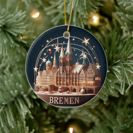 Bremen Wonderland: 3D kerstornament Keramisch Ornament (Boom)