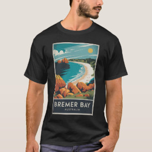 Bremer Bay Australië Illustratie Reizen Art Retro T-shirt