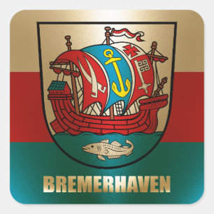 Bremerhaven Vierkante Sticker