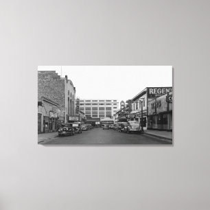 Bremerton, WA Street Scene Town Uitzicht Foto Canvas Afdruk