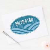 Bremerton Washington Outdoors Ovale Sticker (Envelop)