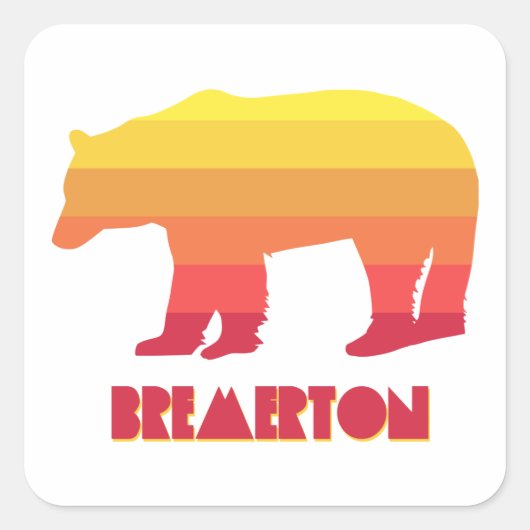 Bremerton Washington Rainbow Beer Vierkante Sticker (Voorkant)