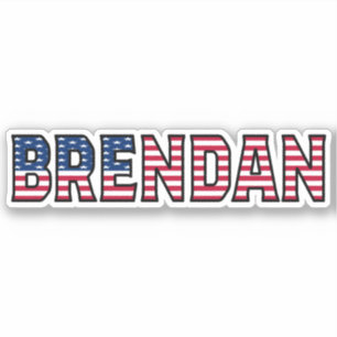 Brendan Nom Prénom USA Autocollant Set d'autocolla