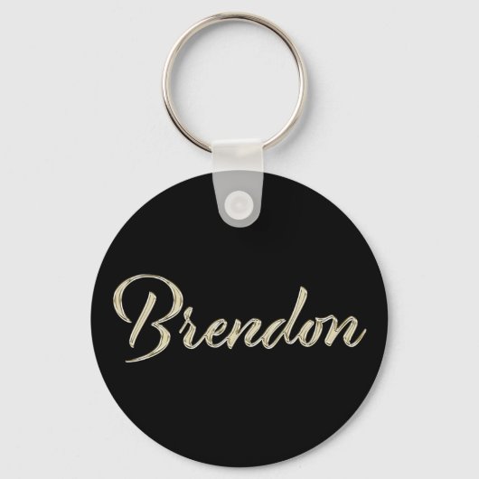 Brendon Name whitegold Button Porte-clés (Recto)