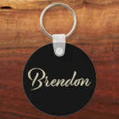 Brendon Name whitegold Button Porte-clés (Recto)