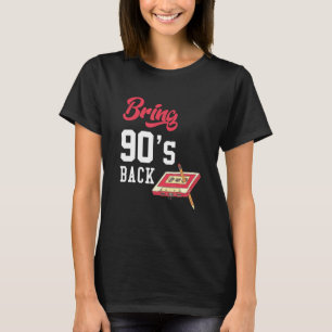 Breng 90 s terug Retro Cassete stijl T-shirt