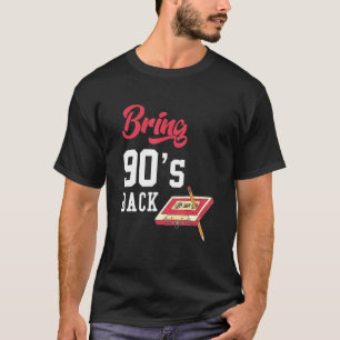 Breng 90 s terug Retro Cassete stijl T-shirt