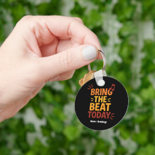 Breng de Beat Vandaag Kleurrijke Retro Muziek Sleutelhanger