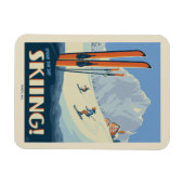 Breng de dag skiën  magneet (Horizontaal)