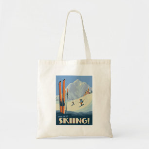 Breng de dag skiën tote bag