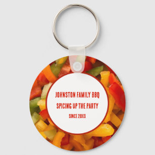 Breng De Feeststemming Erin BBQ Zomer Familie Pick Sleutelhanger