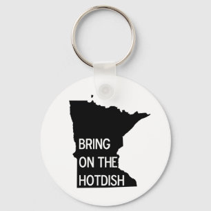Breng de Hotdish Funny Minnesota-Sleutelhanger op Sleutelhanger
