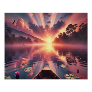 🌄 Breng de magie van Sunset Tranquility 🌄 Perfect Poster