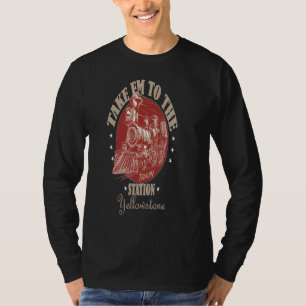 Breng E M naar de Western landnummer van het trein T-shirt
