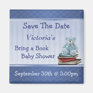 Breng een Baby shower van de Boek Blauwe Teddy spa Magneet