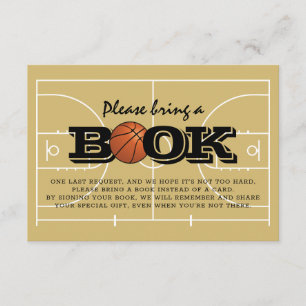 Breng een Boek Coole Basketbal Baby Shower Informatiekaartje