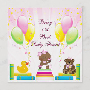 Breng een boek etnisch meisje en Baby shower van C Kaart
