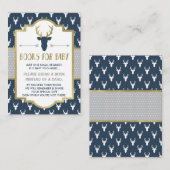 Breng een boek Kaart, Woodland Deer, Baby shower Informatiekaartje (Voorkant / Achterkant)