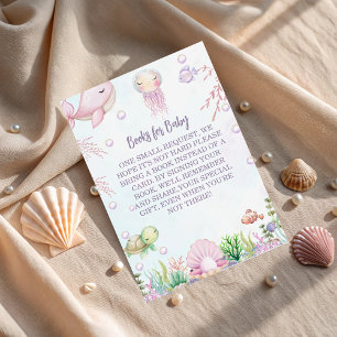 Breng een boek - Pearl Baby shower onder het Zee Informatiekaartje