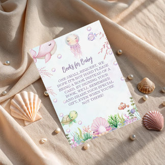 Breng een boek - Pearl Baby shower onder het Zee Informatiekaartje