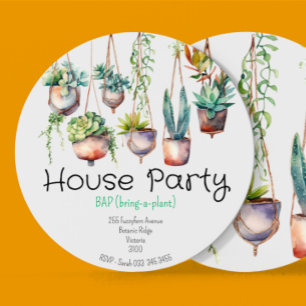 Breng een Plant House Party Kaart