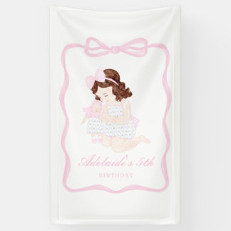 Breng een pop geboortsdag Preppy Grandmillennial Spandoek