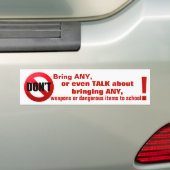 Breng geen ... naar schoolbus - Signaal Bumpersticker (Op auto)