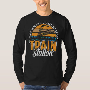 Breng hem naar het station van de geelsteen t-shirt