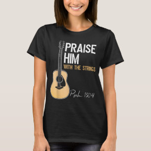 Breng hem op met Christelijke gitaarpsalm 150 T-shirt