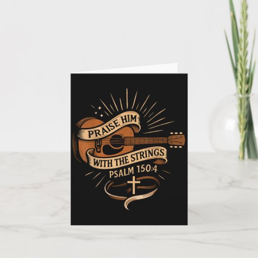Breng hem op met de stralen van Jezus Aoustic Guit Kaart (Voorkant)