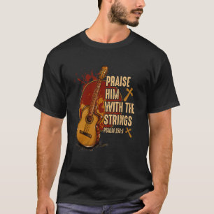 Breng hem op met de stralen van Jezus Aoustic Guit T-shirt