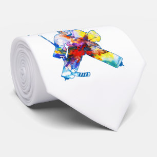 Breng het Hockey Goalie Waterverf Colorful Stropdas