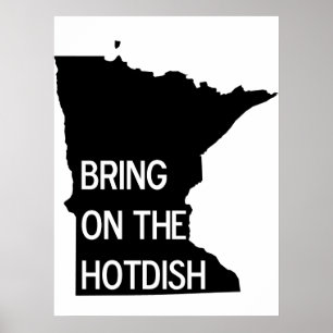Breng het Hotdish Funny Minnesota-Poster aan Poster