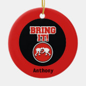 Breng het! kerstversiering keramisch ornament (Voorkant)