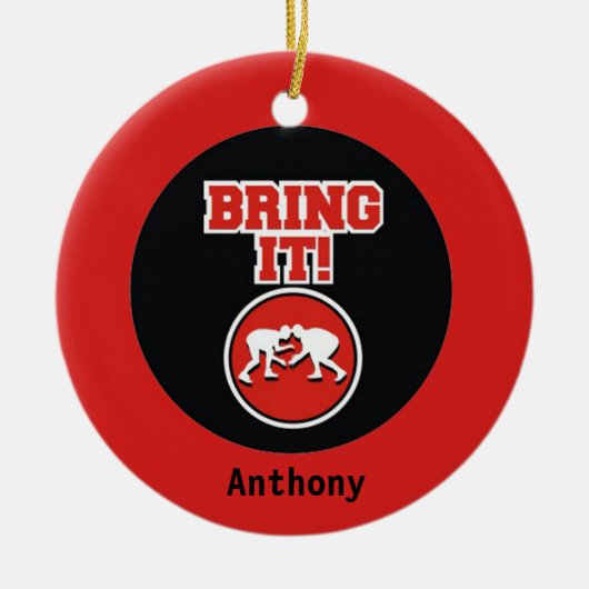 Breng het! kerstversiering keramisch ornament (Voorkant)